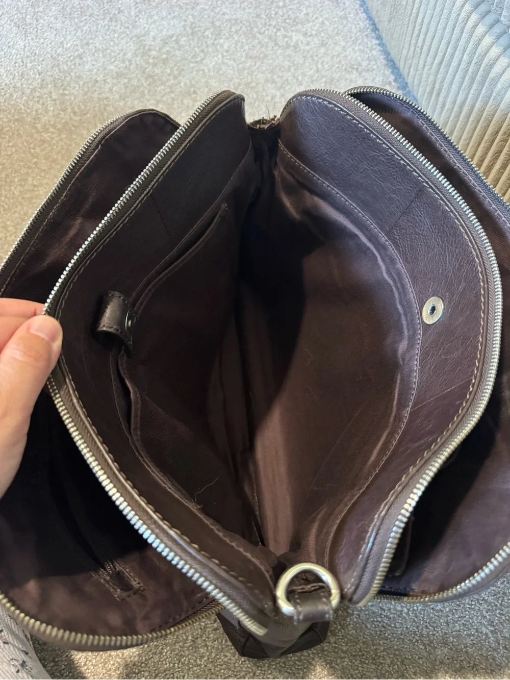 Fossil Dark Brown Leather Briefcase Tote